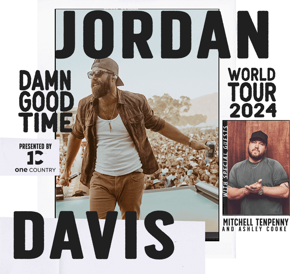 Jordan Davis: 'Damn Good Time' World Tour 2024 Poster