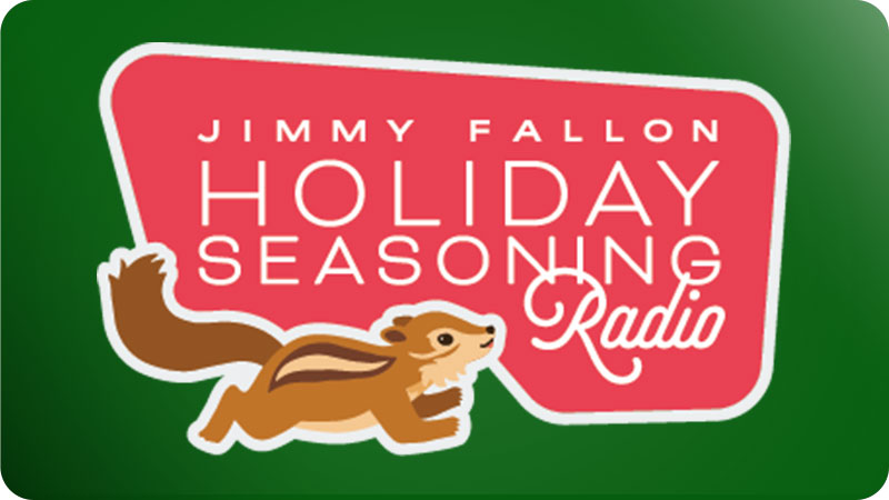 Logo for Jimmy Fallon Holiday Seasoning Radio